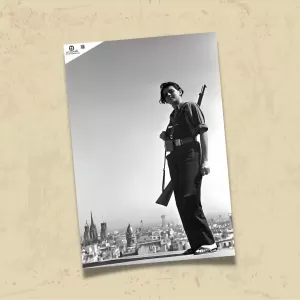 POSTER 0109 - İSPANYA İÇ SAVAŞI, KADIN SOSYALİST MİLİS, FOTOĞRAF - KUŞE KAĞIT (33X48)