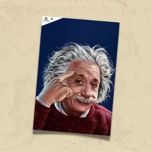 POSTER 0115 - ALBERT EINSTEIN AFİŞ, İLLÜSTRASYON - KUŞE KAĞIT (33X48)