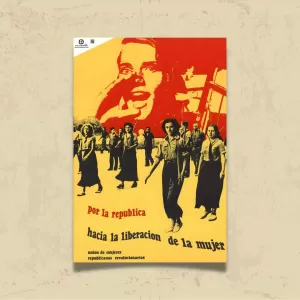 POSTER 0124 - İSPANYA İÇ SAVAŞI, KADIN HAREKETİ AFİŞİ - KUŞE KAĞIT (33X48)