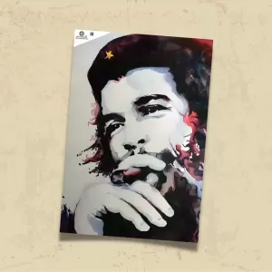 POSTER 0126 - CHE GUEVARA AFİŞİ, SULUBOYA RESİM - KUŞE KAĞIT (33X48)