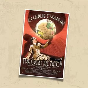 POSTER 0205 - CHARLIE CHAPLIN - THE GREAT DICTATOR - FİLM AFİŞİ - KUŞE KAĞIT (33X48)