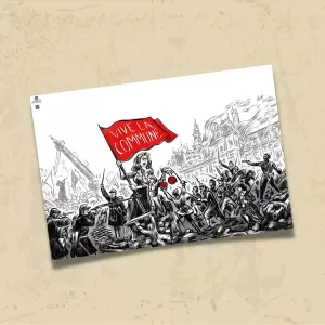 POSTER 0226 - PARİS KOMÜNÜ DİJİTAL İLLÜSTRASYON - KUŞE KAĞIT (33X48)