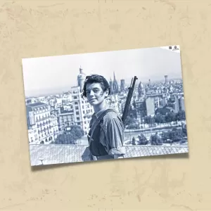 POSTER 0232 - İSPANYA İÇ SAVAŞI, KADIN SOSYALİST MİLİS, FOTOĞRAF - KUŞE KAĞIT (33X48)