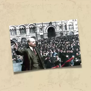 POSTER 0234 - LENİN KIZIL MEYDANDA KONUŞMA YAPIYOR - KUŞE KAĞIT (33X48)