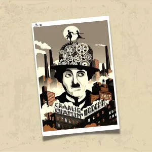 POSTER 0198 - CHARLIE CHAPLIN - MODERN TIMES - FİLM AFİŞİ - KUŞE KAĞIT (33X48)