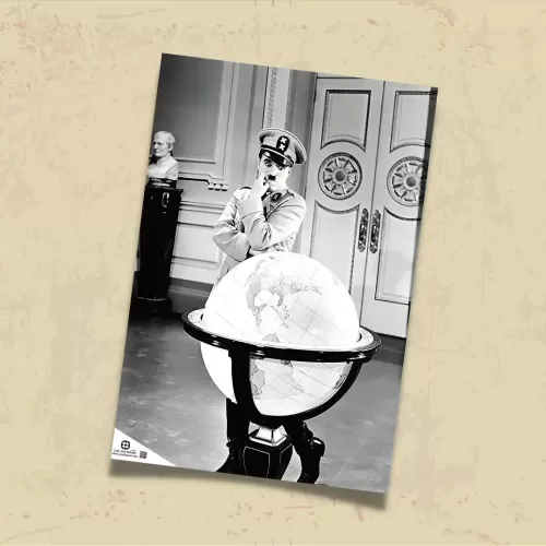 POSTER 0161 - CHARLIE CHAPLIN, THE GREAT DICTATOR, FİLM KARESİ - KUŞE KAĞIT (33X48)