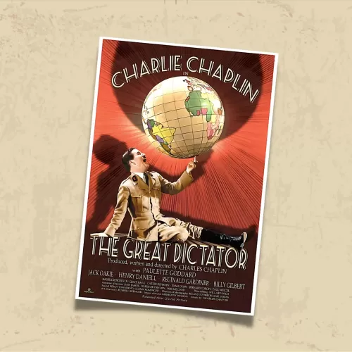 POSTER 0205 - CHARLIE CHAPLIN - THE GREAT DICTATOR - FİLM AFİŞİ - KUŞE