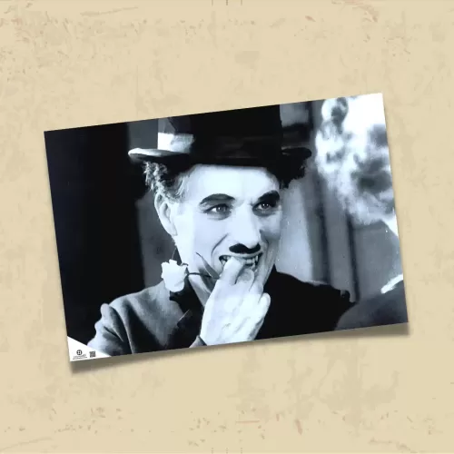 POSTER 0240 - CHARLIE CHAPLIN, FİLM KARESİ - CITY LIGHTS - KUŞE KAĞIT 